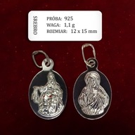 Medalik srebrny SZKAPLERZ Matka Boża + NSJ 1,1 g