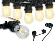 Girlanda Ogrodowa Świetlna LED Łańcuch 10m Żarówki 10xE27 Lampki Ogrodowe