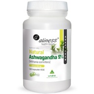 ALINESS Natural Ashwagandha 9% 100vegcaps AŠVAGANDA ADAPTOGEN NA STRES