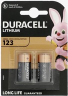 2x Bateria Litowa DURACELL CR123 3V CR17345 123A