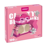 Mideer Drevené stavebné bloky CITY BLOCKS - ružové  100 dielikov