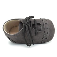 Topánky obuv niechodki dojčenské jarné SIVÁ KRST 0-6m 10,5cm 16 17