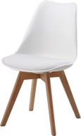 Škandinávska stolička Albatros, dubové drevo, biela 1 ks