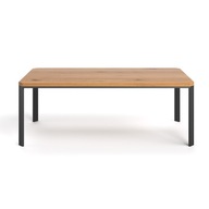 DSI-meble Drevený stôl MART 120x100 dubové drevo kov LOFT industrial