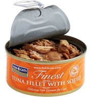 Fish4Cats Filet tuńczyka z kałamarnicą 70g