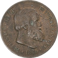 Moneta, Brazylia, Pedro II, 10 Reis, 1869, VF(30-3