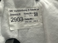 AUDI A8 4N D5 Blende Abdeckung SLUPKA B rechts 4N0867244A