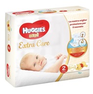 Pieluchy dla noworodków Huggies bebe extra care 3/6 kg rozmiar 2 kg 24 szt
