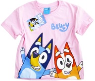 116 Detská blúzka T-shirt Bluey PSIE krátky rukáv licencia Leto ružová