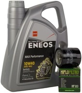 Syntetický motorový olej Eneos Max Performance 4 l 10W-40 + Olejový filter Hiflo HF303