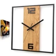 Nástenné hodiny Kovové drevo 33cm Retro Design
