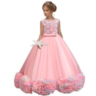 sukienka dla dziewczynki na wesele 134 / 140 róż