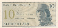 [B4581] Indonezja 10 sen 1964 UNC