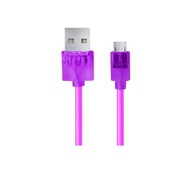 ESPERANZA KABEL MICRO USB 2.0 A-B M/M 1.5M FIOLETOWY TRANSPARENTNY EB185V