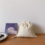 Japanese Style Cotton Linen Drawstring Bag Christmas Gift Candy Tea Jewelry