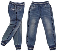 SPODNIE joggery RICARDO 110/116 miękki jeans 162A