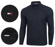 Tommy Hilfiger Koszula męska Czarna Casual REGULAR FIT 100% Bawełna r. L