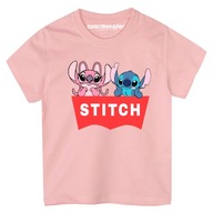 Stitch T-Shirt Koszulka Dziecięca Parodia Przeróbka Logo Bawełna Premium