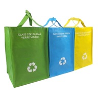 3 torby do segregacji śmieci odpadów MOCNE 35L EKO