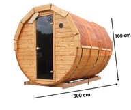 Sauna ogrodowa beczka do samodzielnego montażu 3x2 Full Zestaw