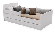 Detská posteľ biela 140x70cm + zásuvka + matrac pre dieťa