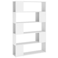 vidaXL Regál na knihy, biely, 100x24x155 cm, materiál na báze dreva