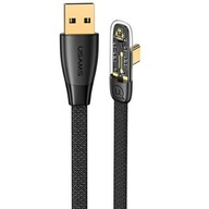 Kabel przewód kątowy USAMS USB do USB-C 66W QC 1.2m szybki płaski oplot