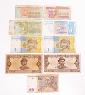 UKRAINA - ZESTAW BANKNOTÓW 1992-2011 (NR 4)