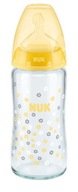 Butelka szklana NUK First Choice Plus 240 ml, ze smoczkiem silikonowym