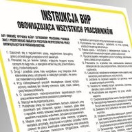 ZESTAW INSTRUKCJI TABLIC BHP PPOŻ PIERWSZA POMOC