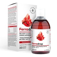 Ferradrop - Železo +kyselina listová, vit B6, B12 a C. 500 ml. Aura Herbals