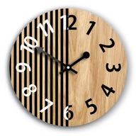 Nástenné drevené hodiny Dubový NEPAL 33 cm tiché