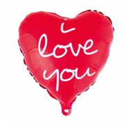Balon na Walentynki Serce Dekoracja Walentynkowa I Love You Walentynki 45cm