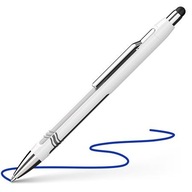 Guľôčkové pero "Epsilon Touch", biela-strieborná, 0,7mm, stláčací mechanizmus,