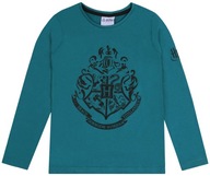Ciemnozielona bluzka z długim rękawem Harry Potter