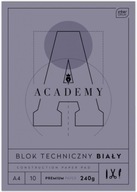 Blok techniczny A4/10k biały Academy Int Fol A 10, cena za 1 szt