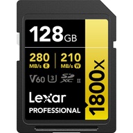 Lexar Gold SDXC Professional 128GB UHS-II U3 1800x V60