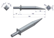 Borona fog P 14X150 M12 könnycsepp