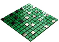 Sklenená mozaika zelená metalická GREEN MAGIC