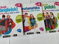 3x KARTY PRACY klasa 4 Matematyka Polski ANGIELSKI nauka w szkole i domu