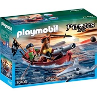 Playmobil Pirates 70493 Łódź Piracka z Armatą