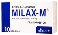 Milax-m czopki glicerolowe dla dorosłych na zaparcia 10 sztuk