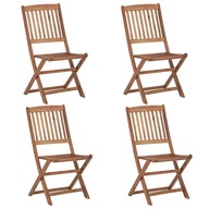 Skladacie záhradné stoličky 4 ks masívne akáciové drevo