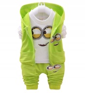 DRES MINIONKI KOMPLET 3 CZĘŚCI zielony, 104 (99 - 104 cm)