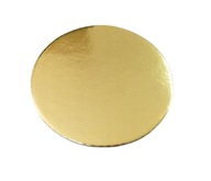 Podkład Pod Tort Złoty Gruby Okrągły Złoto-Czarny 30 cm