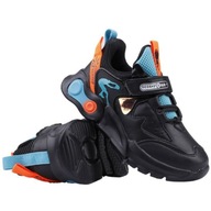 Buty sportowe dziecięce sneakersy na rzepy czarne