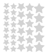 FÉNYVISSZAVERŐ CSILLAGOK matricák 33 db