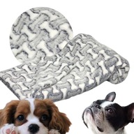 Šiškovaná deka pre psa, odtiene sivej, 100 cm x 75 cm