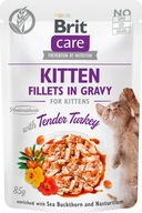 BRIT CARE CAT Fillets in gravy Kitten Turkey 85g