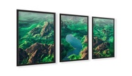 Sada grafických plagátov A3 smaragdové hory jazero